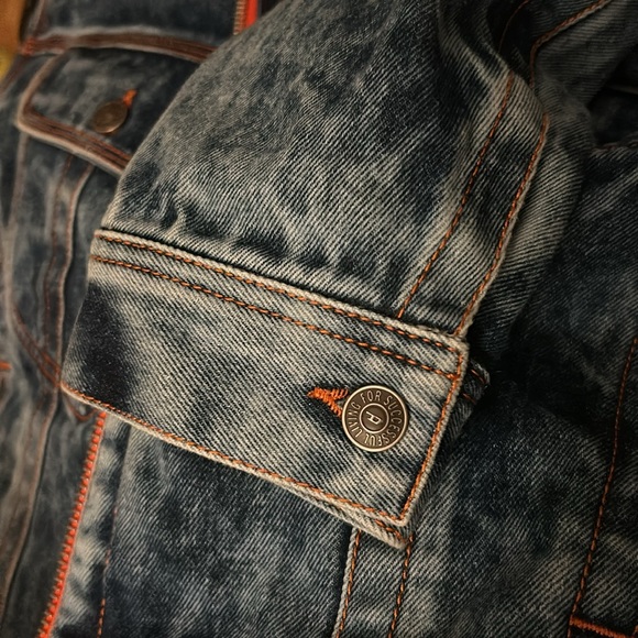 Diesel denim jacket orange zipper UNISEX - Picture 13 of 15
